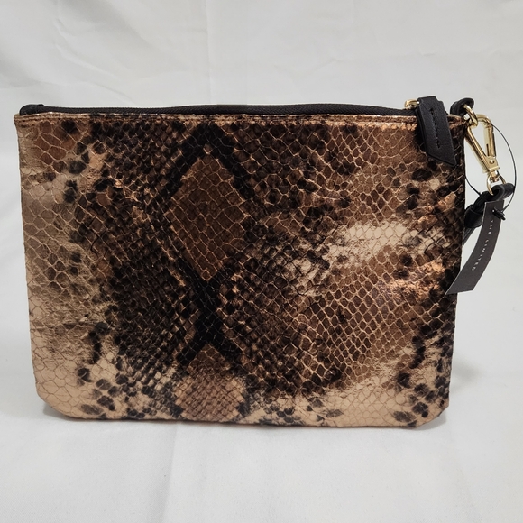 The Limited Brown Snake print gold wallet Large Wristlet - Picture 2 of 9